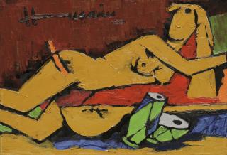 Maqbool Fida Husain - Untitled (New Delhi Suite)