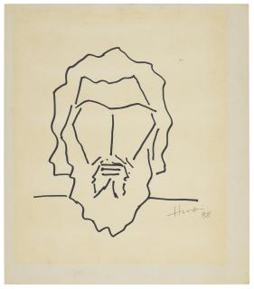 Maqbool Fida Husain - Untitled (Self Portrait)