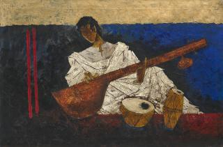 Maqbool Fida Husain - Untitled (Sitar Player)