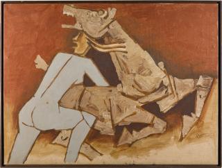 Maqbool Fida Husain - Untitled (Terracotta Horse)