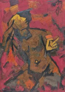 Maqbool Fida Husain - Untitled (Woman)