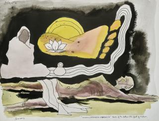 Maqbool Fida Husain - Vishnu-Padabja-Sambhuta