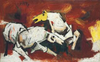 Maqbool Fida Husain - Wild Horses