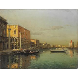 Marc Aldine - Veduta Della Piazzetta Dal Canal Grande, Venezia  