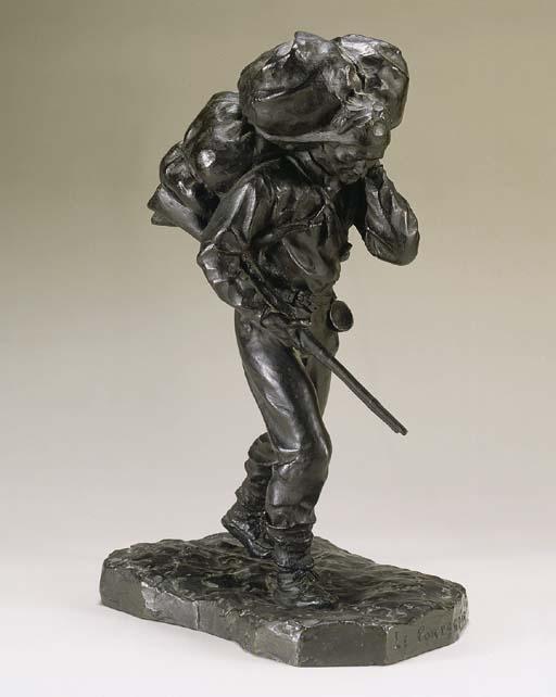 Marc Aurèle De Foy Suzor-Coté - \'La Portageur\', A Bronze Figure