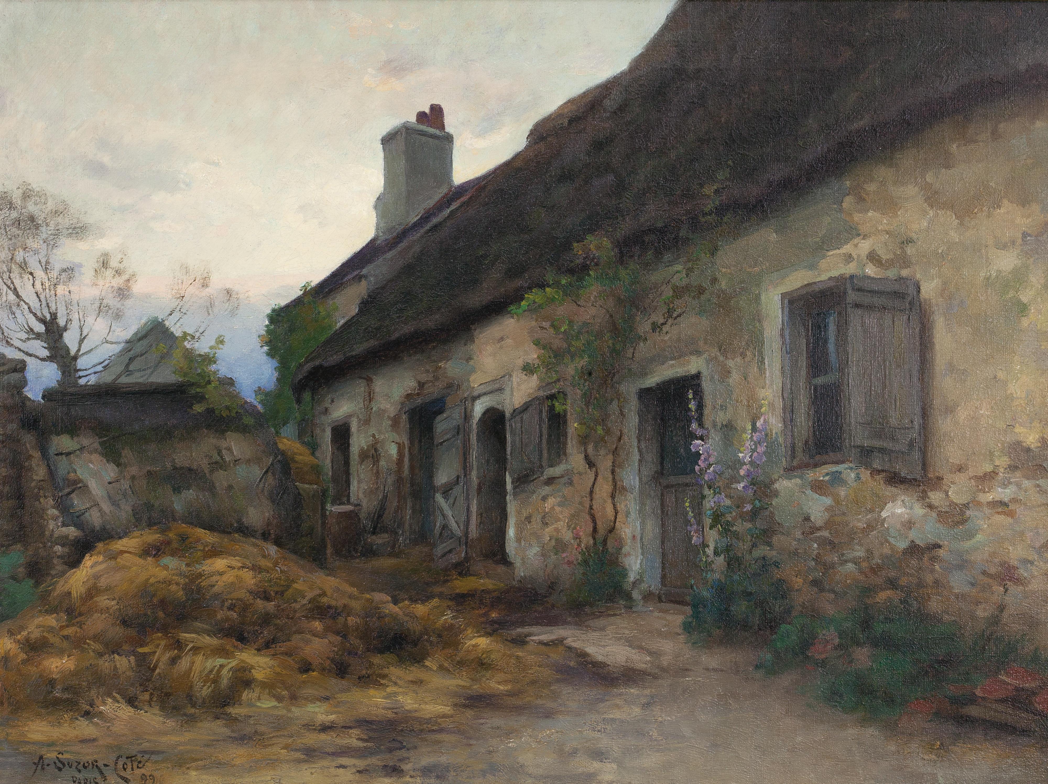 Marc-Aurèle De Foy Suzor-Côté - Thatched Cottage And Landscape