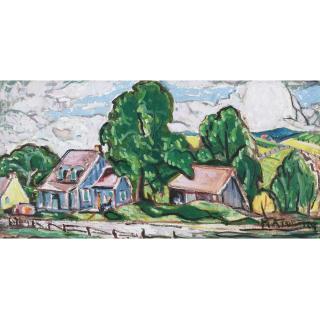 Marc-Aurèle Fortin - Paysage Avec Maisons