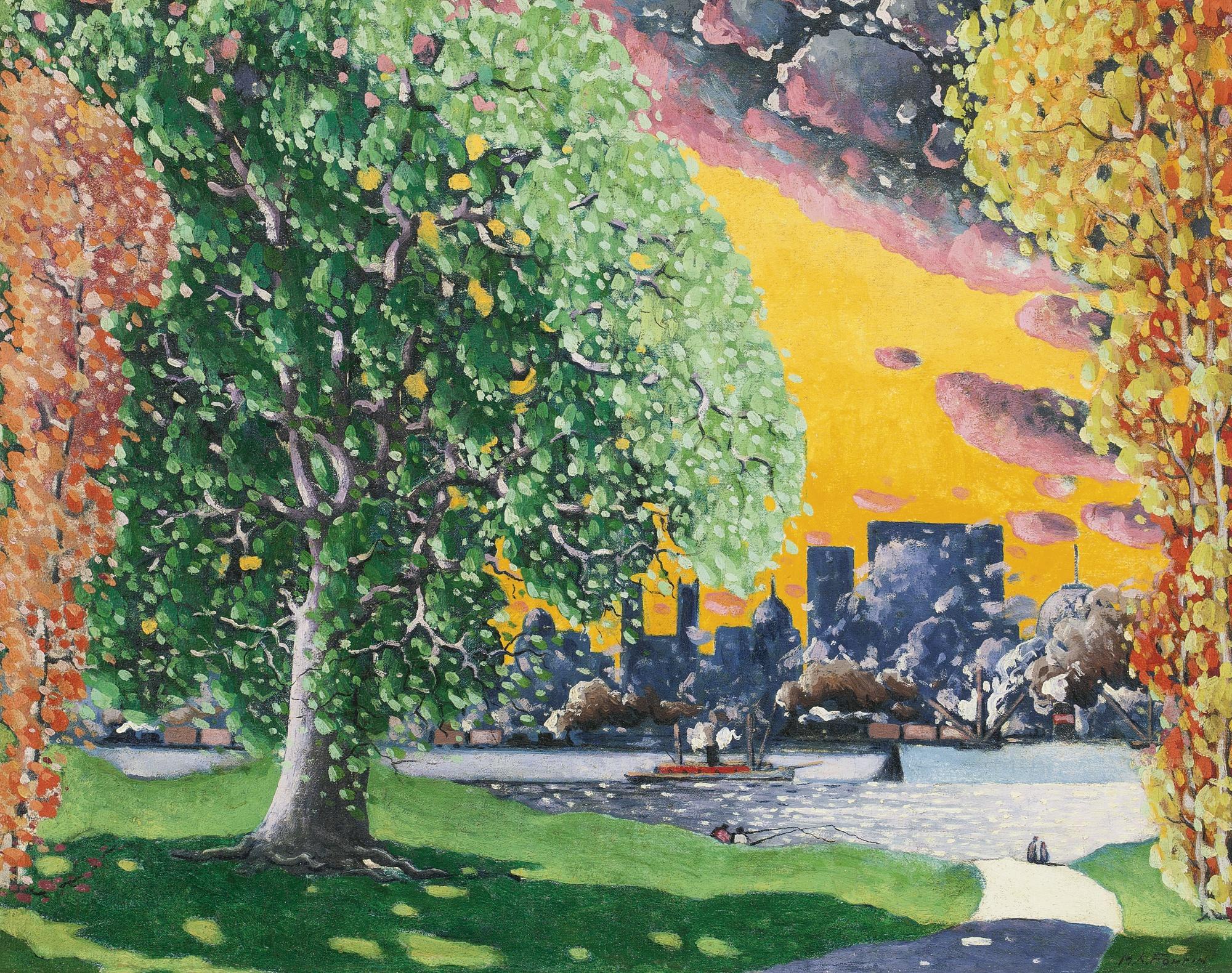 Marc Aurèle Fortin - View Of Montreal From St. Helen\'S Island