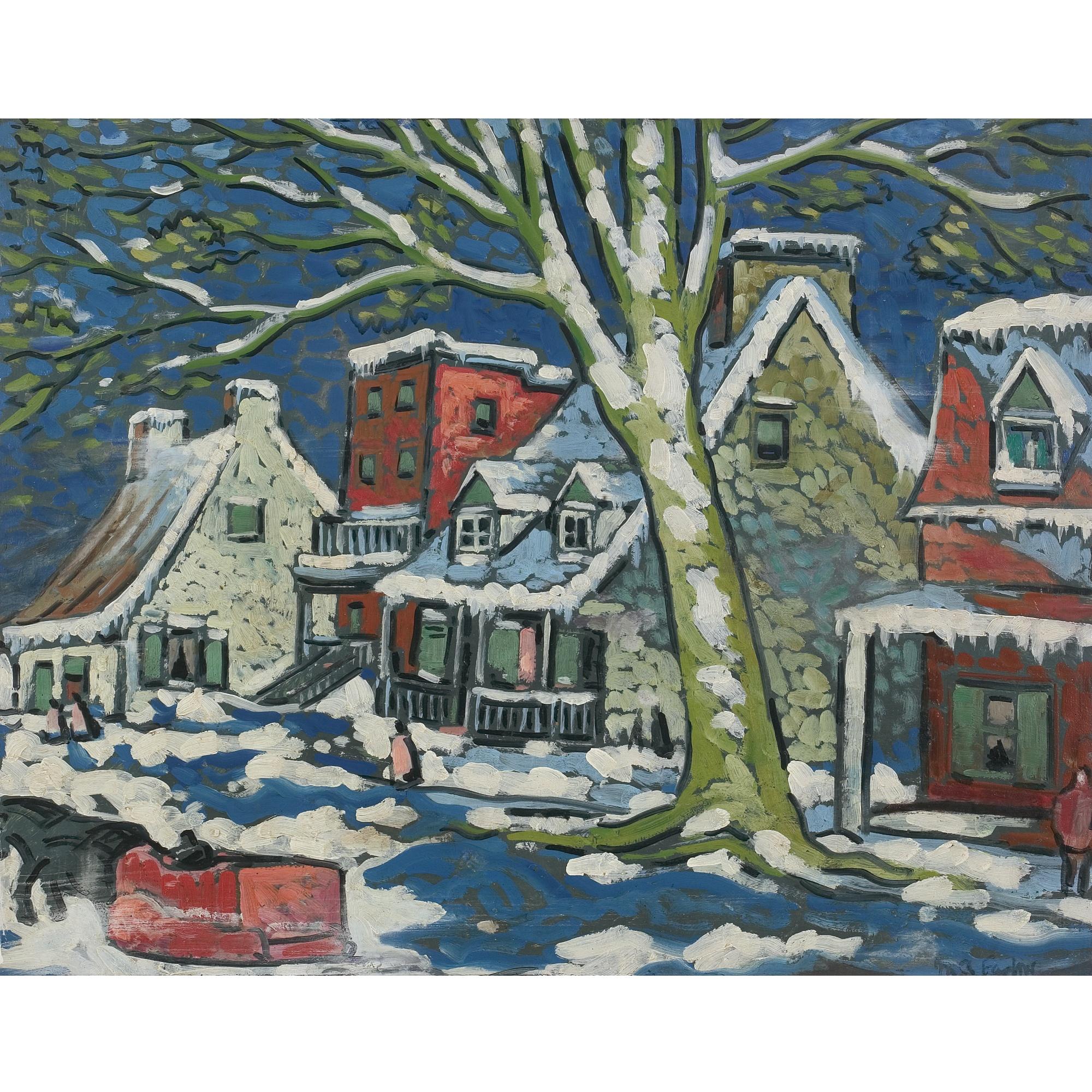 Marc-Aurèle Fortin - Village En Hiver