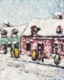 Marc-Aurèle Fortin - Village En Hiver