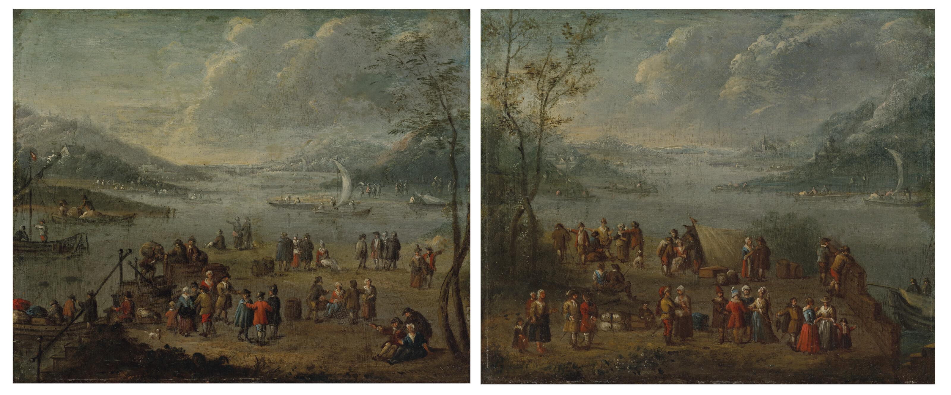 Marc Baets - Paysages De Rivière Animés De Personnages