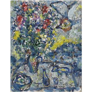 Marc Chagall - Bouquet Au Coq Ailé