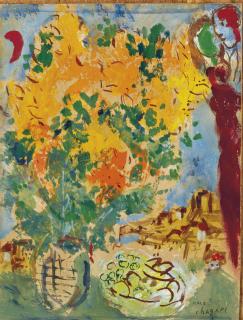 Marc Chagall - Bouquet jaune et orange