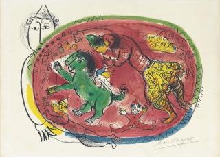 Marc Chagall - Cercle Rouge (Mourlot 440)