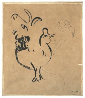 Marc Chagall - Coq, bouc et violoniste