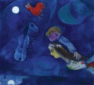 Marc Chagall - Coq Rouge Dans La Nuit