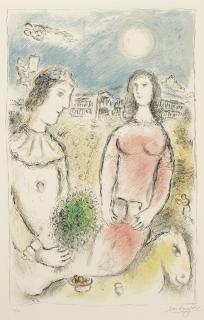Marc Chagall - Couple At Dusk (M. 972)