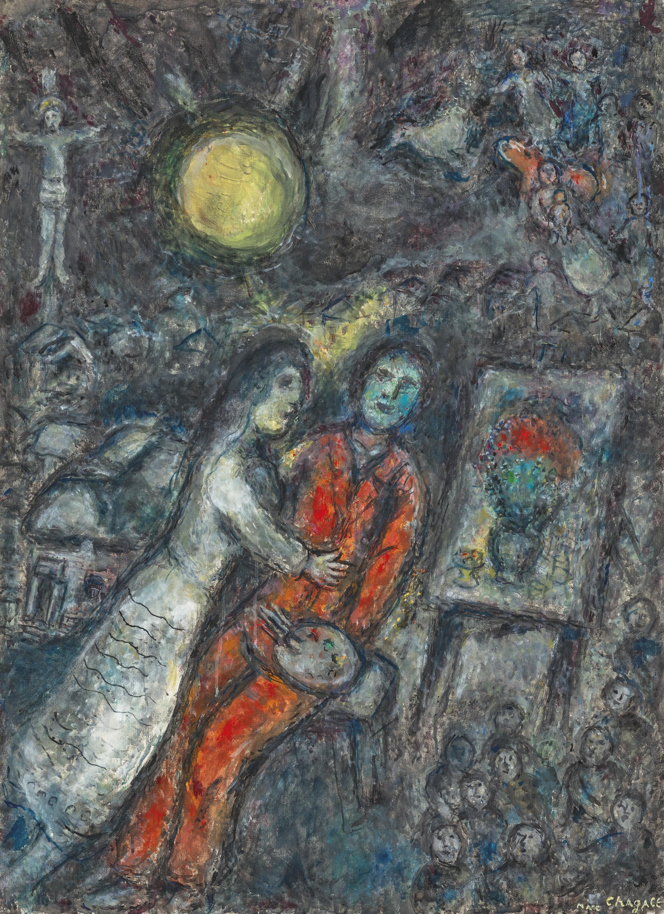 Marc Chagall - Couple au clair de lune