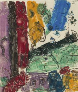 Marc Chagall - Couple Sur Les Toits