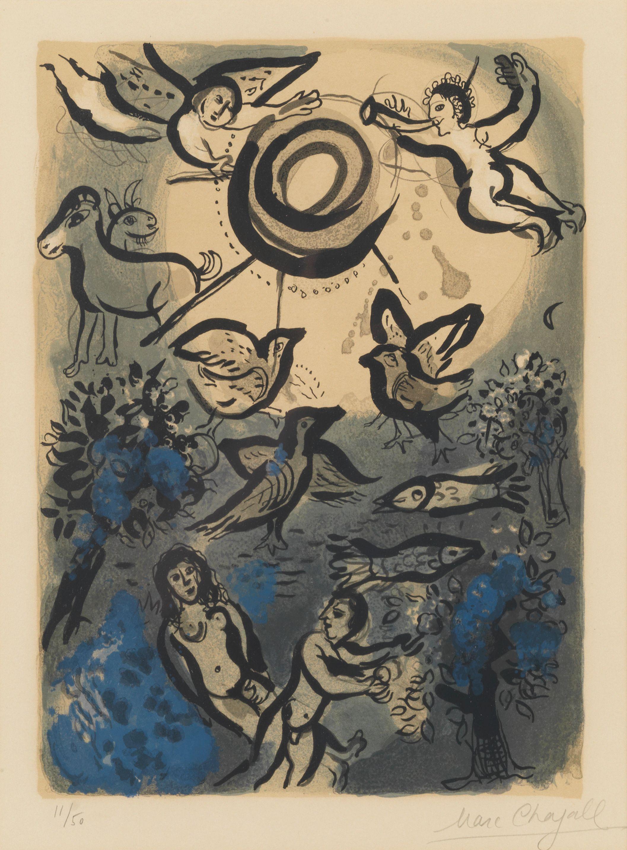 Marc Chagall - Creation, from \'Drawings from the Bible\'