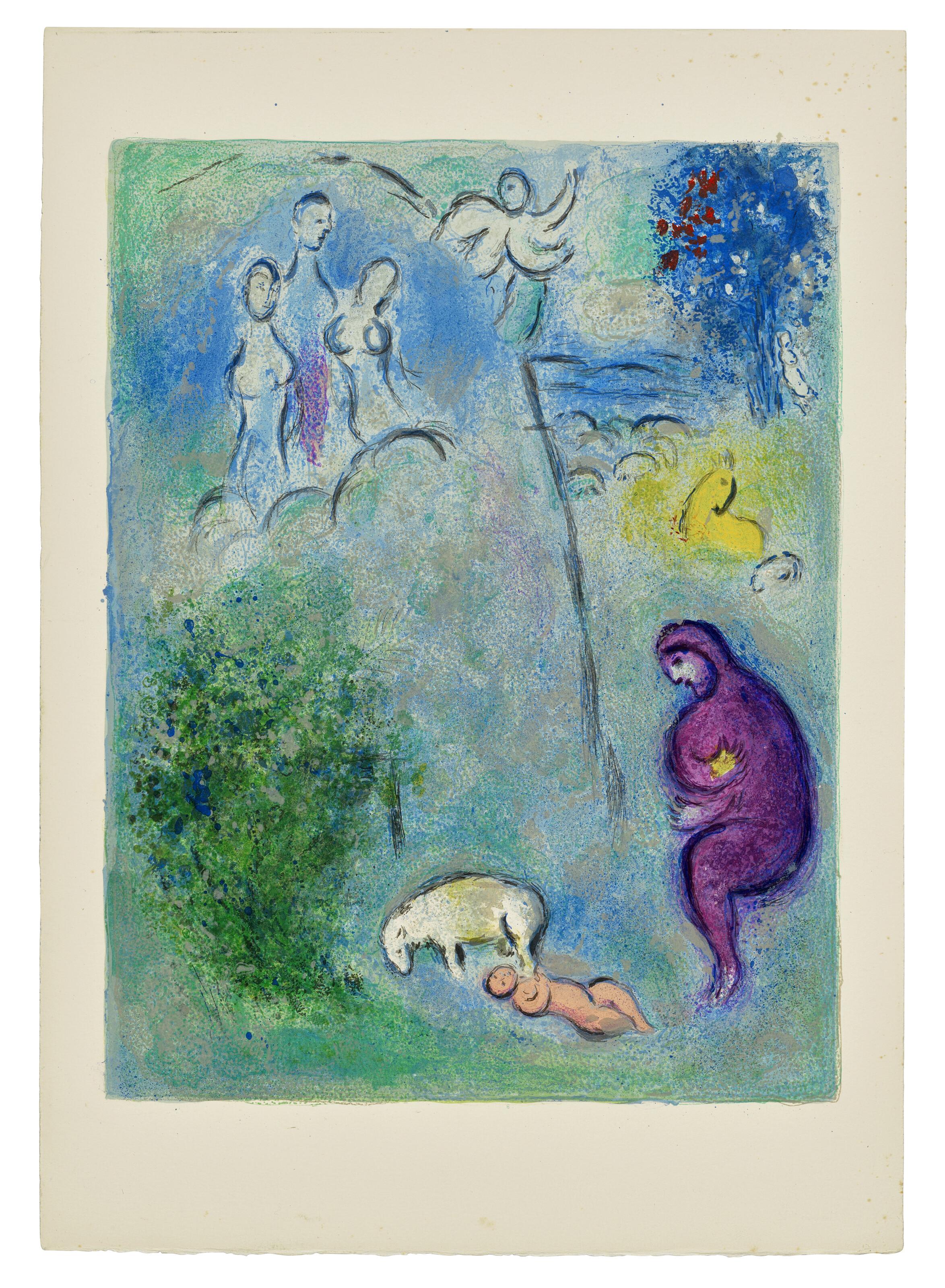 Marc Chagall - Découverte de Chloé par Daphnis, from: Daphnis et Chloé