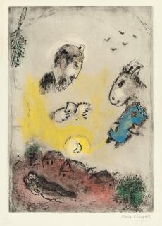 Marc Chagall - Der Esel über dem Dorf