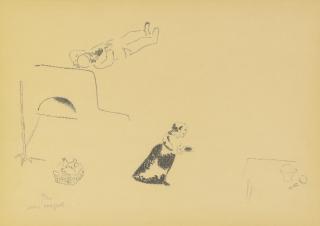 Marc Chagall - Die Grossmutter; Geburt; Der Mann Mit Dem Korb; On The Stove; And Man With Hen (Kornfeld 4, 6, And 22; Mourlot 16 And 22)