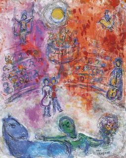 Marc Chagall - Ecuyère au cirque ensoleillé