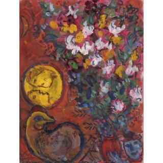 Marc Chagall - Esquisse Pour Bouquet De Liliums