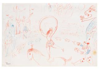 Marc Chagall - Étude pour \'Commedia dell\'arte\'