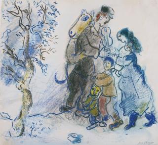 Marc Chagall - Famille De Paysans Or Famille De Musiciens