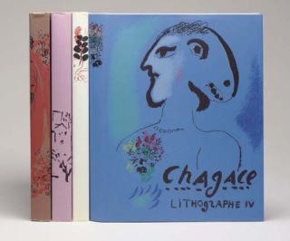 Marc Chagall - Fernand Mourlot, Chagall Lithographe [Vols. I-IV], Monte Carlo, André Sauret, 1960-73 (C. books 43, 56, 77 and 94)