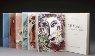 Marc Chagall - Fernand Mourlot, Chagall Lithographe [Vols. I-Vi], Monte-Carlo, André Sauret, 1960-73 (C. Books 43, 56, 77, 94 And Two Not In C. Books)