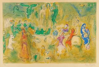 Marc Chagall - Fête nuptial dans la grotte des Nymphes.