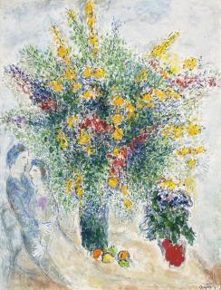 Marc Chagall - Fleurs dans la lumière