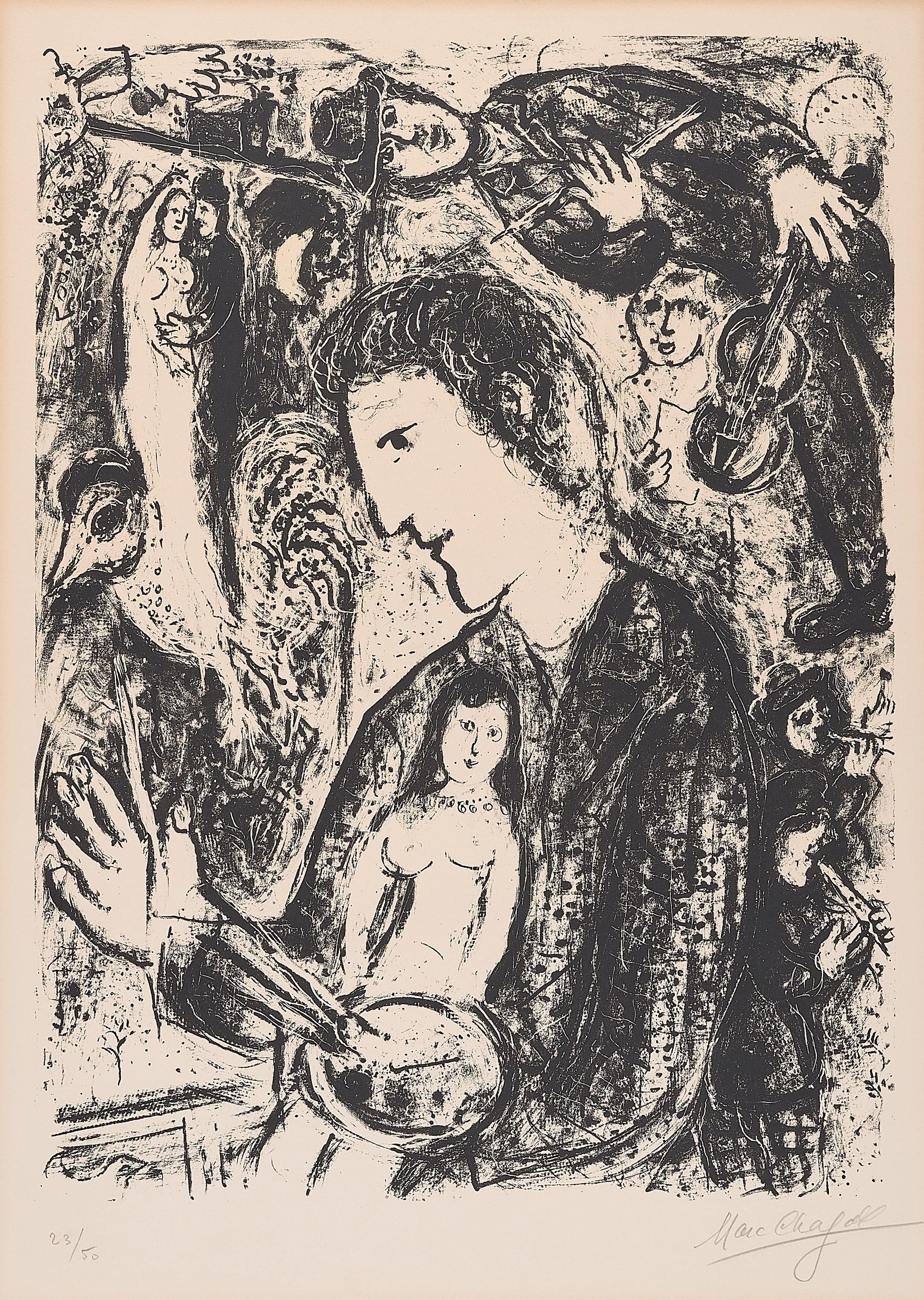 Marc Chagall - Großes schwarzes Selbstbildnis.
