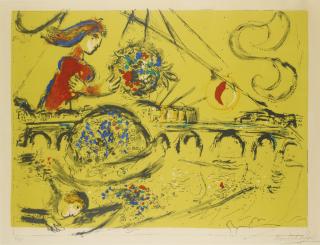 Marc Chagall - Ile Saint-Louis (M. 225)