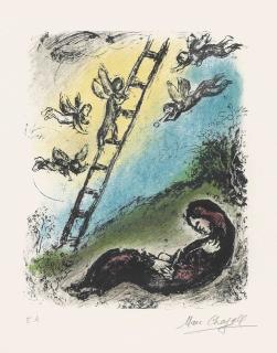 Marc Chagall - Jacob et les Anges (M. 966)