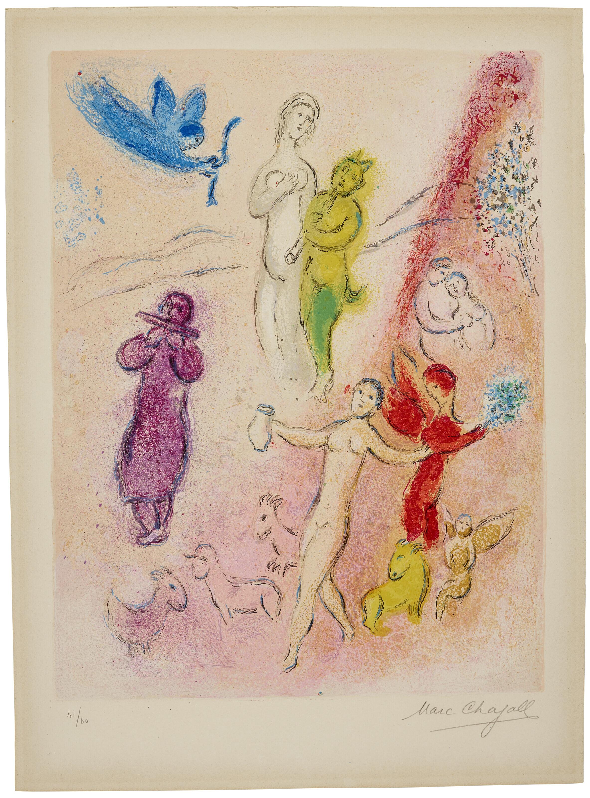 Marc Chagall - La Fable De Syringe, From Daphnis Et Chloé