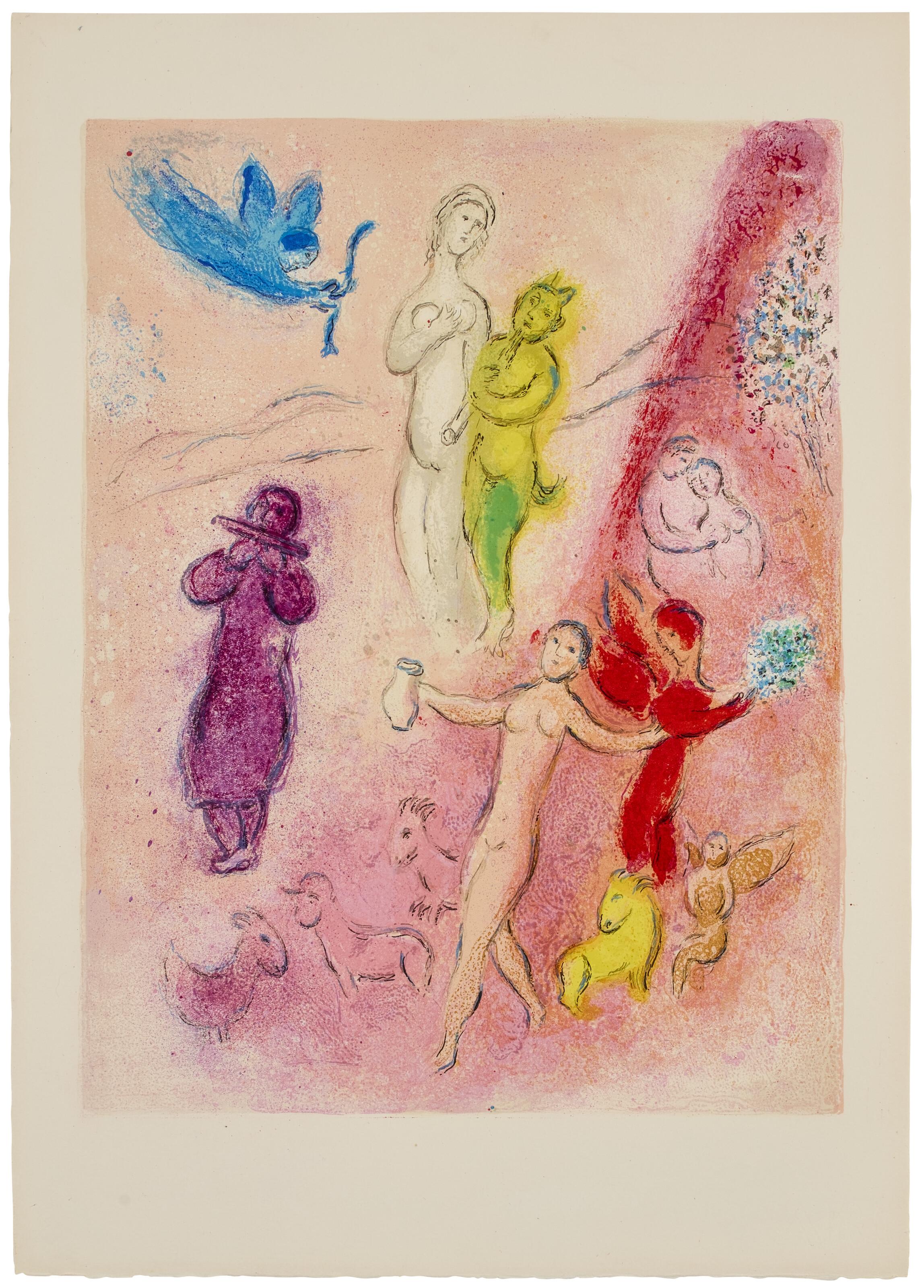 Marc Chagall - La fable de syringe, from: Daphnis et Chloé