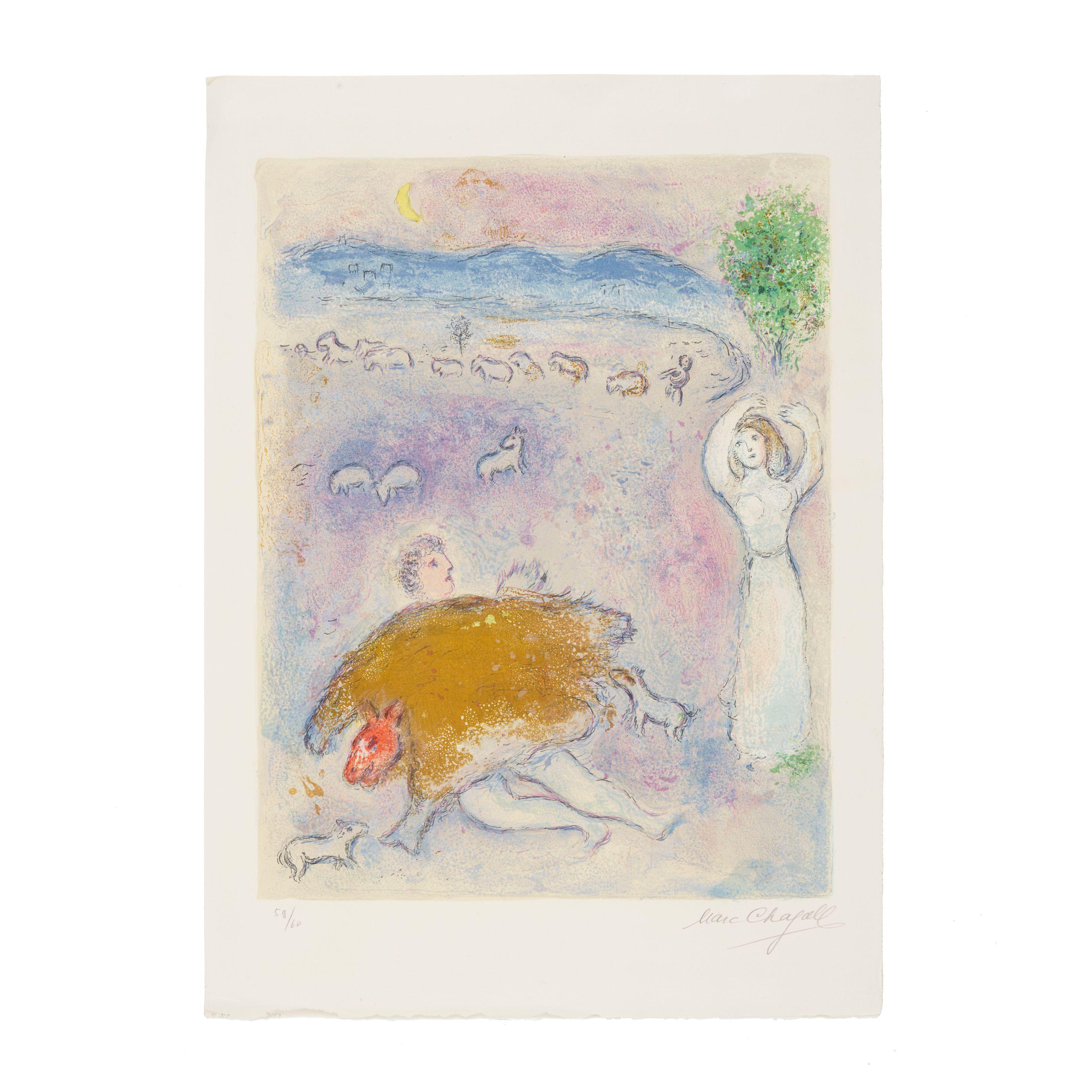 Marc Chagall - La Ruse de Dorcon, from Daphnis et Chloé