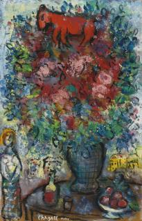 Marc Chagall - Le Bouquet Et L\'Âne Rouge