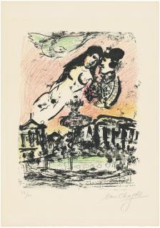 Marc Chagall - Le Ciel des Amoureux, from: The Lithographs of Chagall Volume II