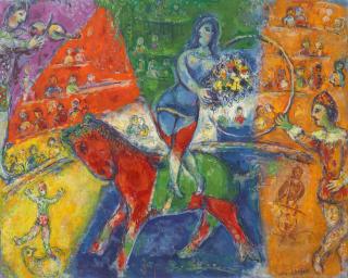 Marc Chagall - Le cirque rouge et bleu
