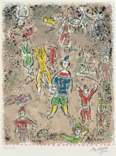 Marc Chagall - Le Clown bleu (M. 1032)