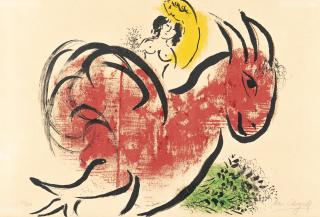 Marc Chagall - Le coq rouge