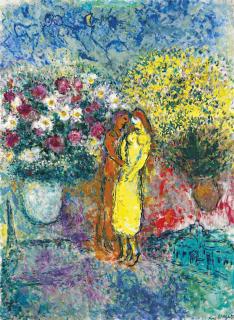 Marc Chagall - Le couple aux deux bouquets