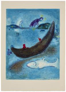 Marc Chagall - Le Dauphin mort et les trois cents écus, from: Daphnis et Chloé
