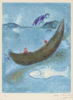 Marc Chagall - Le Dauphin mort et les trois cents écus, from Daphnis et Chloé