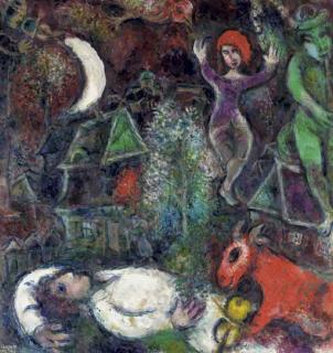 Marc Chagall - Le Paysan Allongé
